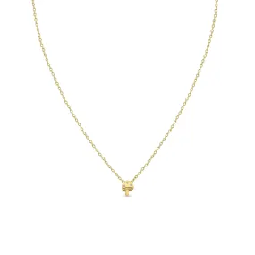 14k Itty Bitty Diamond Mushroom Necklace