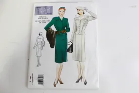 1940s Reissue Vogue Vintage 2198 Sewing Pattern, Women's Top and Skirt, UNCUT, Bust 34, Complete FF