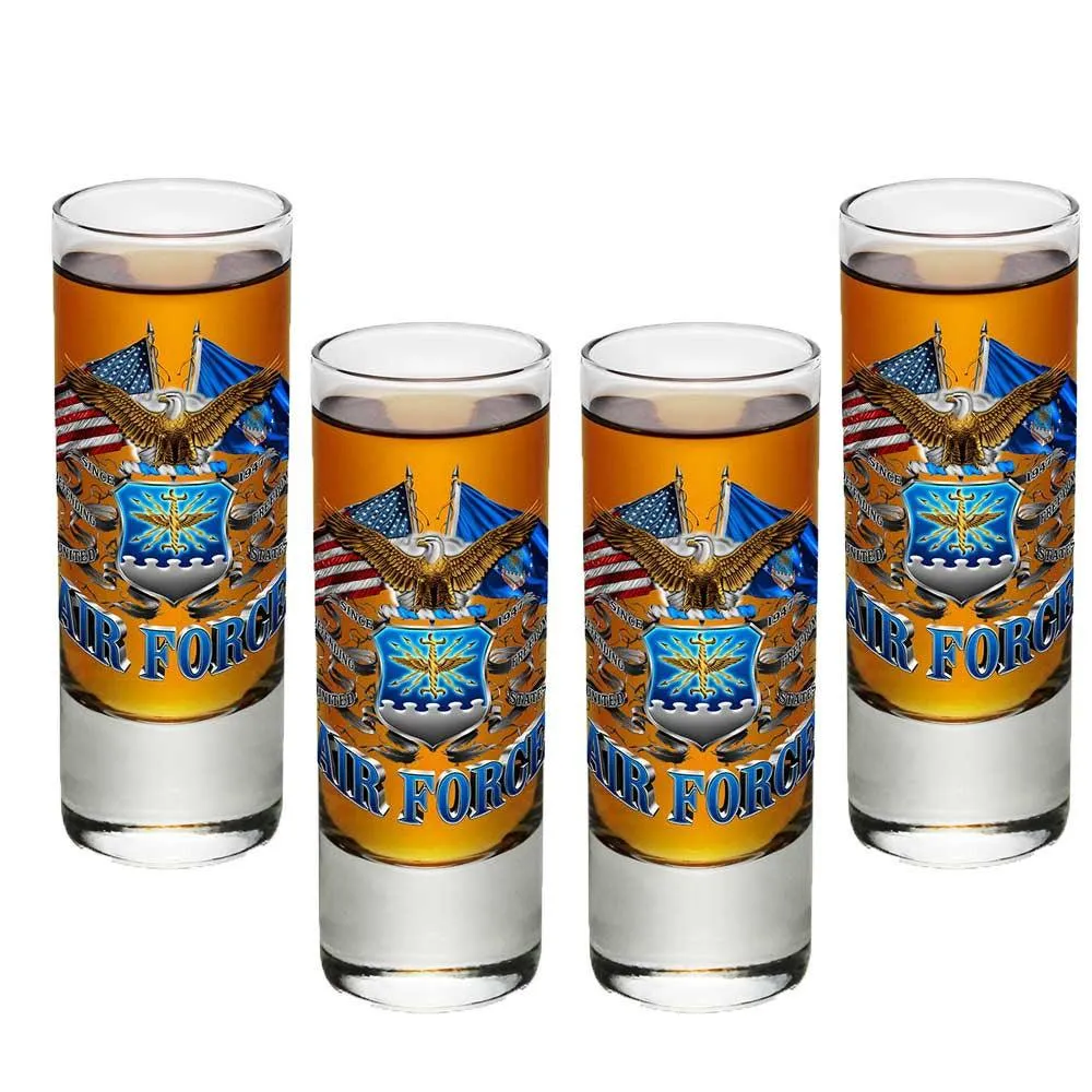 Air Force Double Flag Shot Glasses