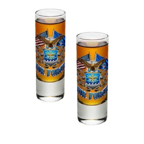 Air Force Double Flag Shot Glasses