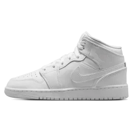 Air Jordan 1 Mid GS 'Triple White' 2023