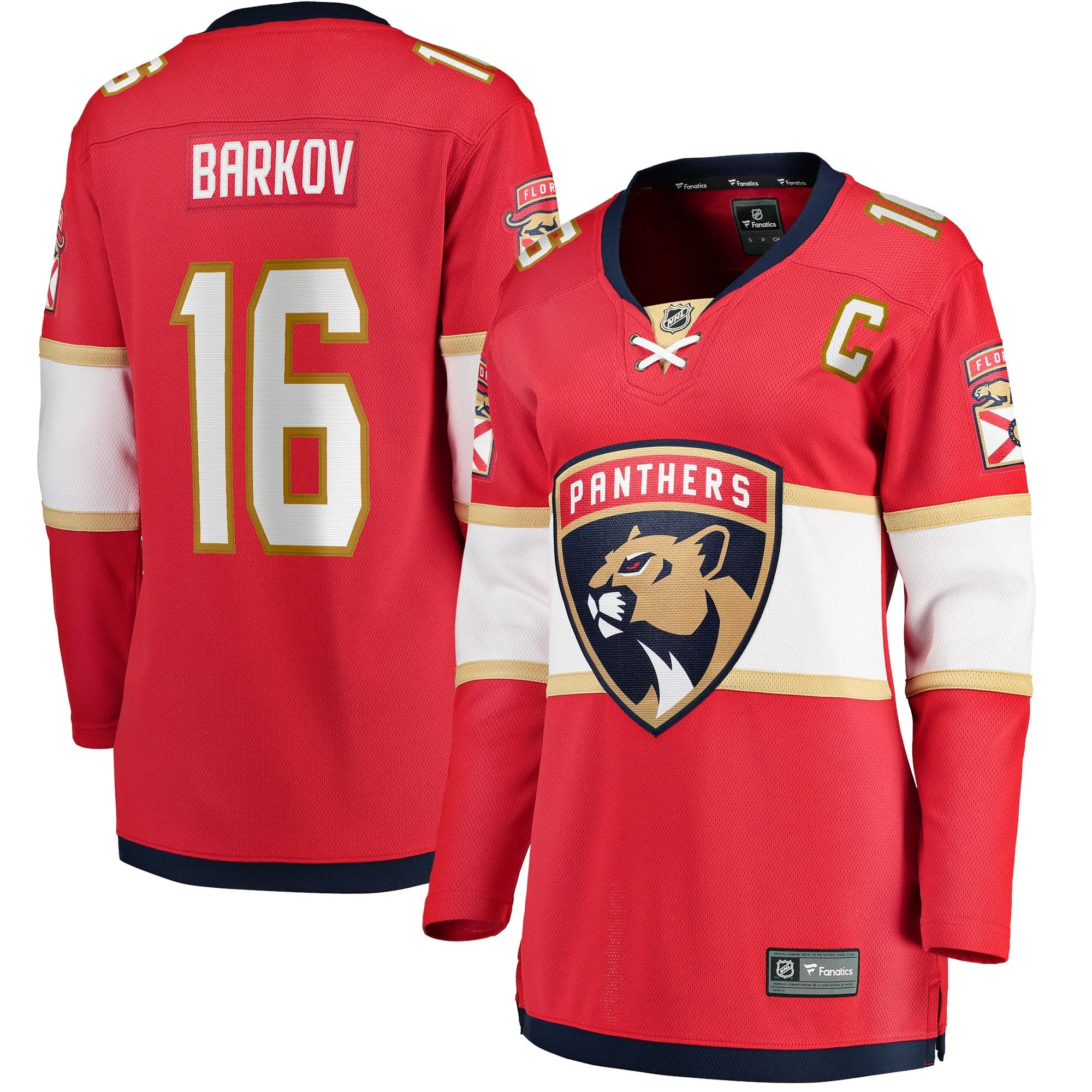 Aleksander Barkov Florida Panthers Fanatics Branded Women's Home Captain Premier Breakaway Player Jersey - Red