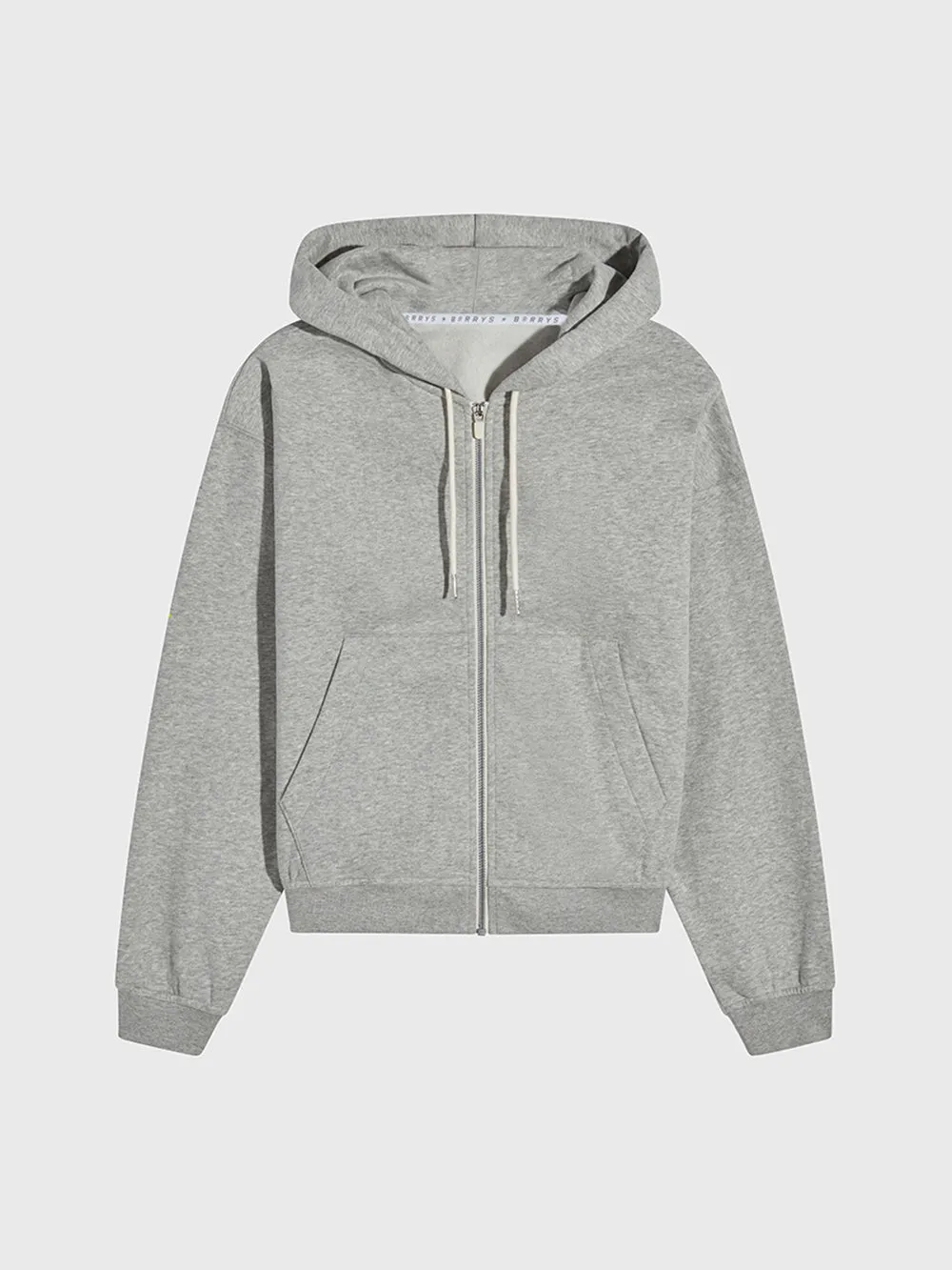 BARRY'S HEATHER GREY ZIP FLEECE HOODIE