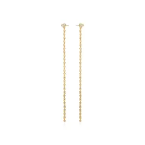 BEZEL LONG EARRINGS