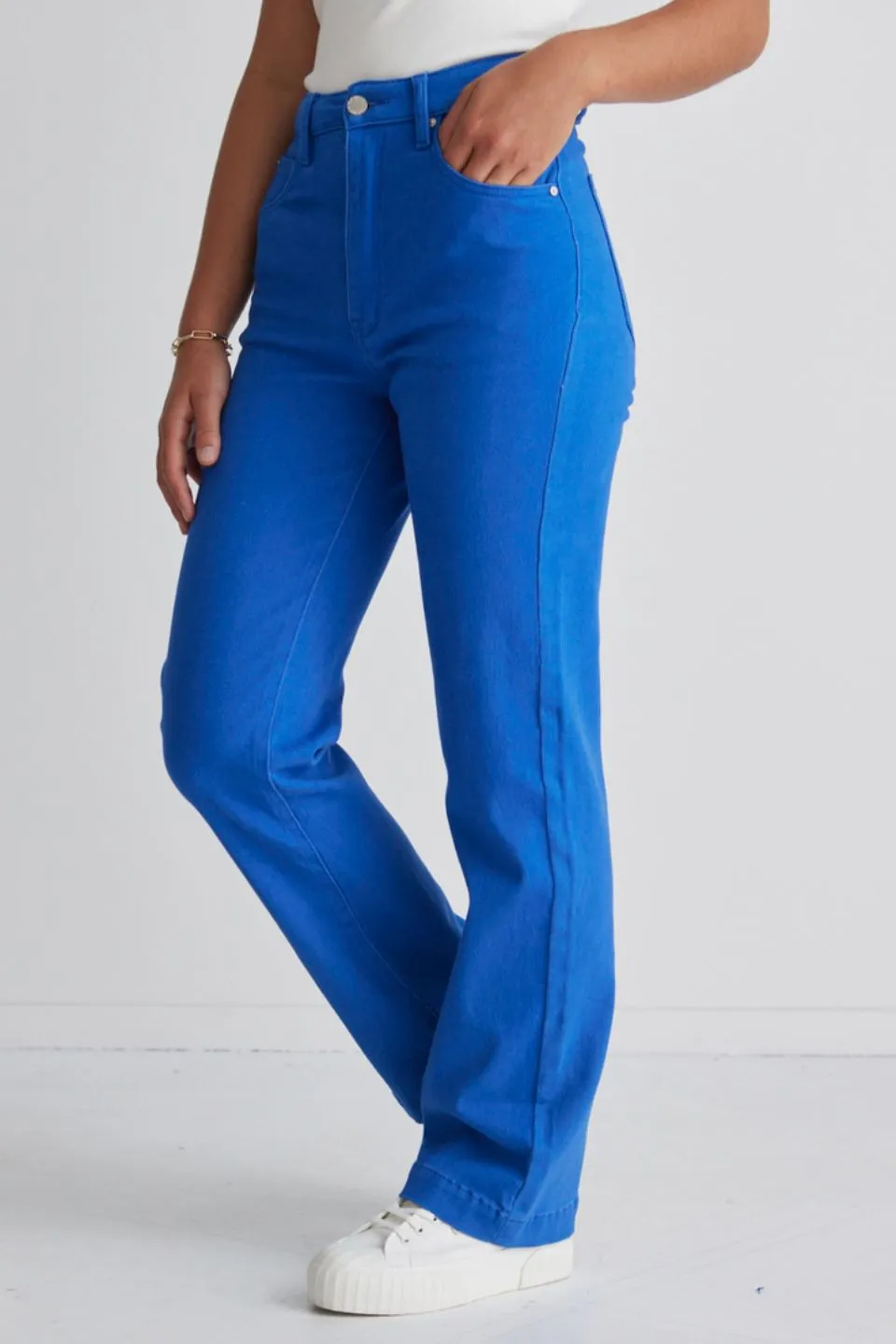 Billie Cobalt Blue Wide Leg Jeans