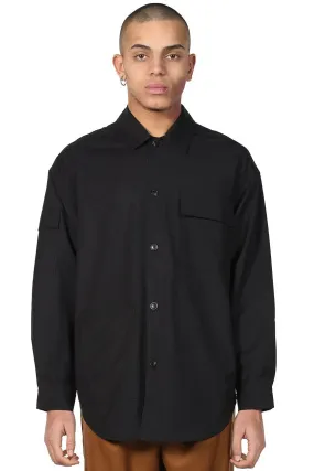 Black Utility Long Shirt