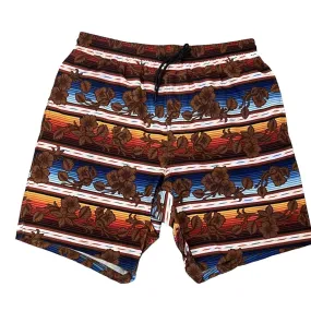 Cinch Men's 8" Inseam Hawaiian Print Swim Trunks