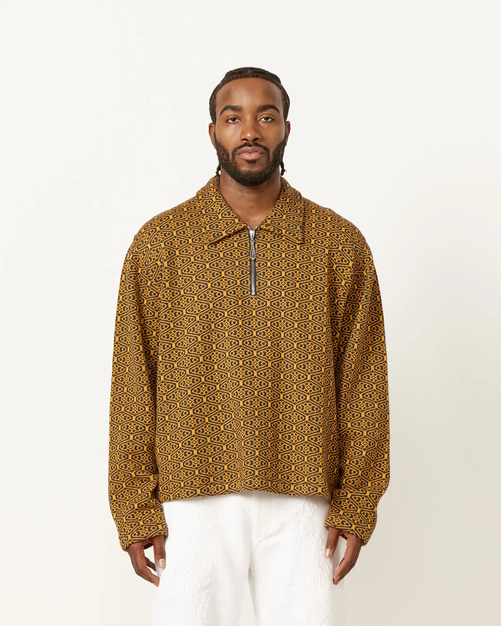 Crescent Jacquard Quarter Zip