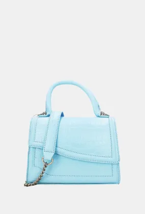 Crocodile Print Bag in Blue