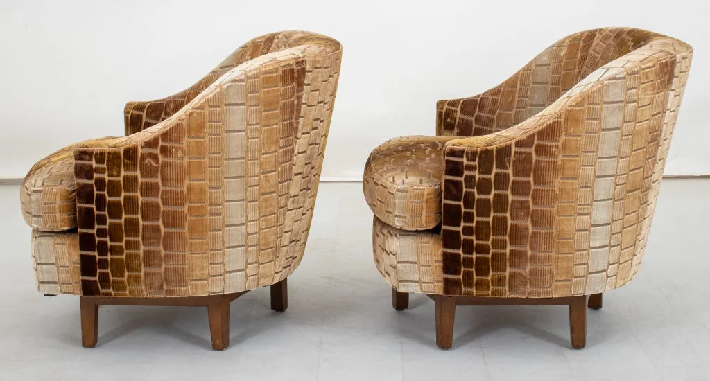 Edward Wormley for Dunbar Swivel Lounge Chairs, Pr