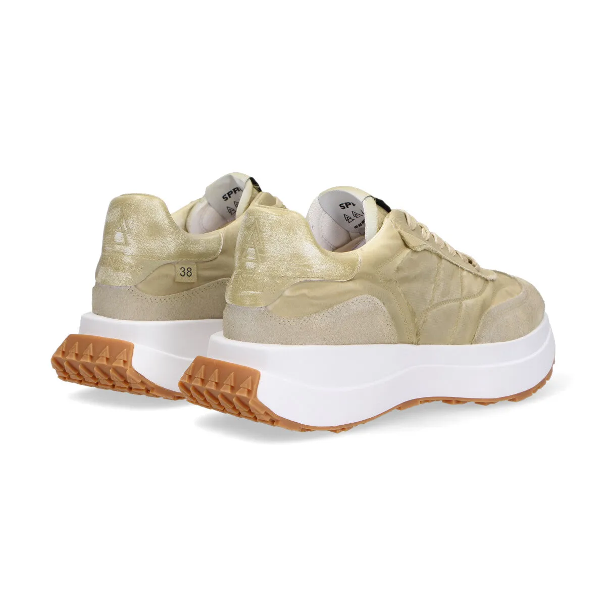 Elena Iachi sneaker Space tessuto camoscio beige