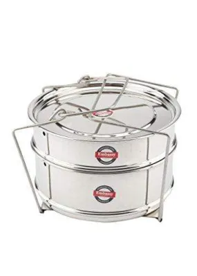 Embassy Cooker Separator Set Suitable for 5 Litres Hawkins Inner-Lid Pressure Cooker (2 Containers, Stainless Steel)