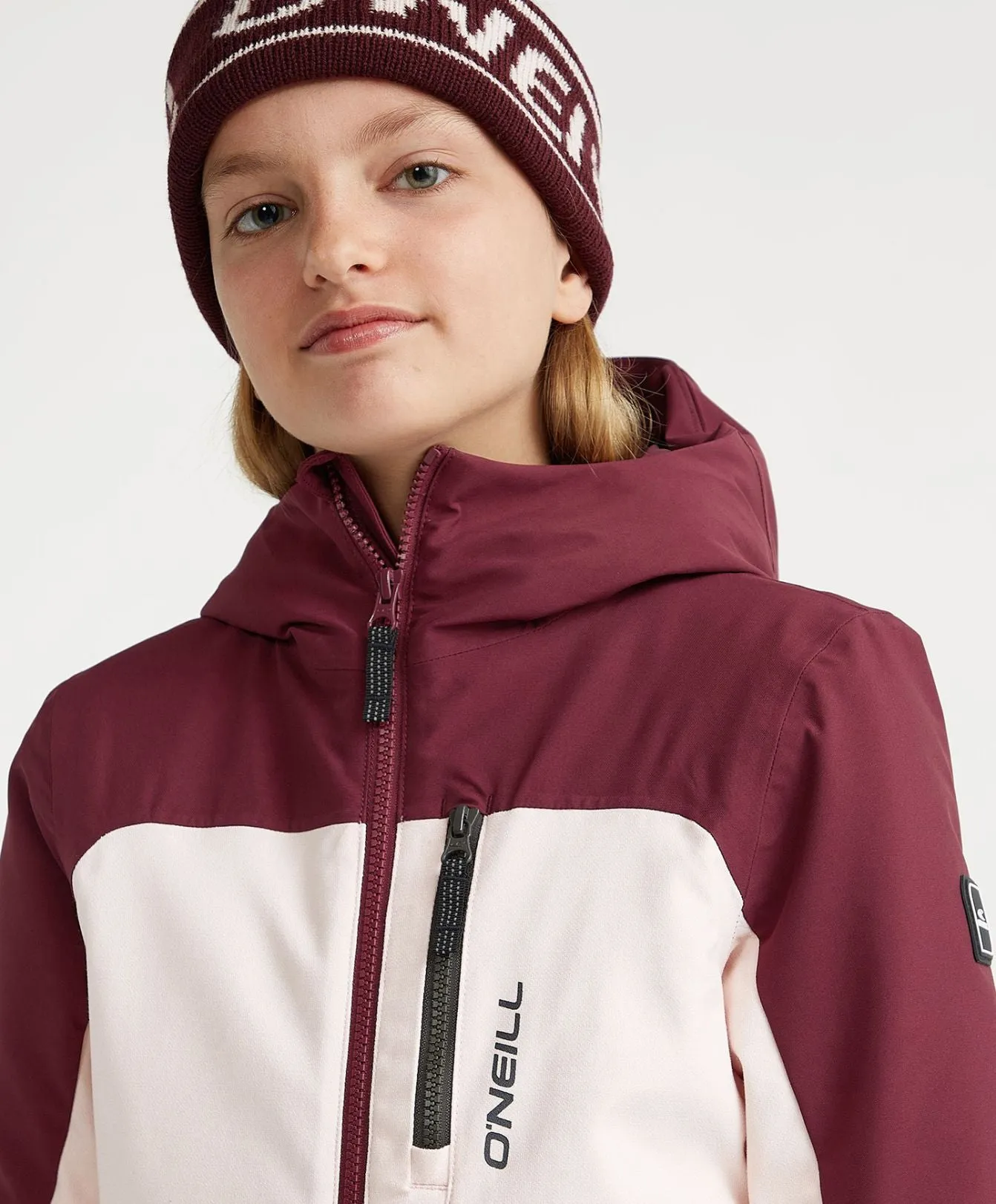 Girl's Carbonite Snow Jacket - Windsor Wine Colour Block