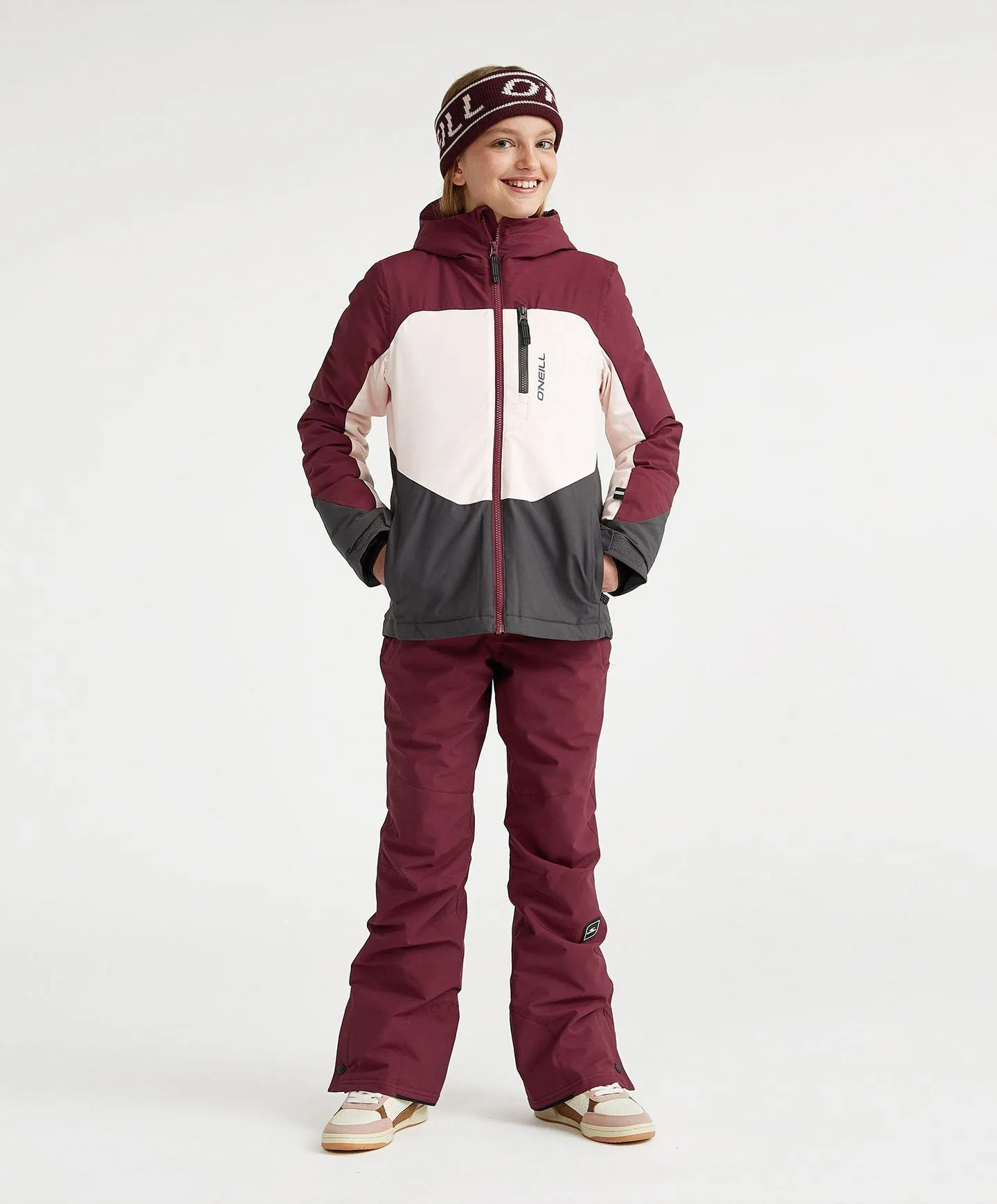 Girl's Carbonite Snow Jacket - Windsor Wine Colour Block