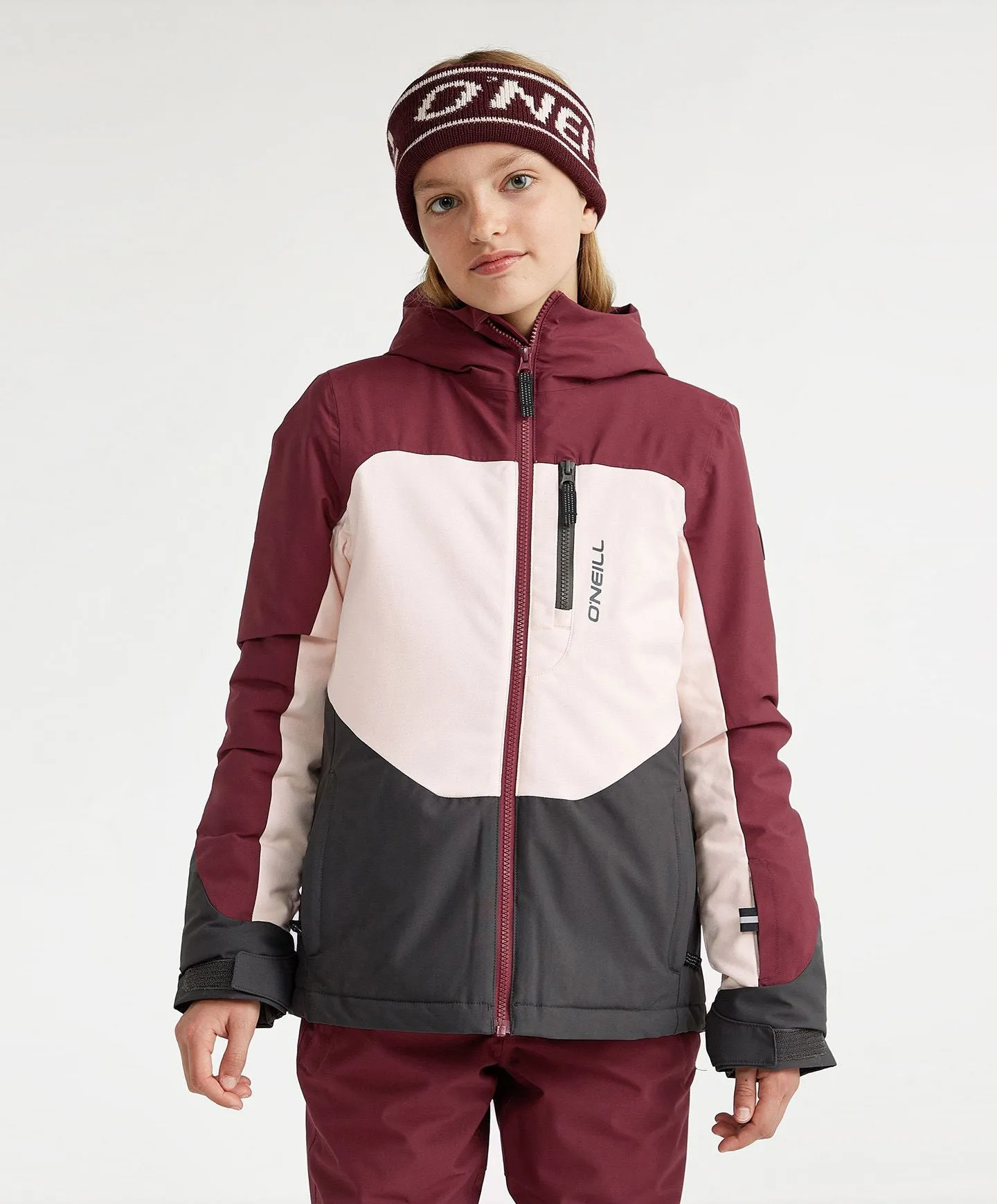 Girl's Carbonite Snow Jacket - Windsor Wine Colour Block