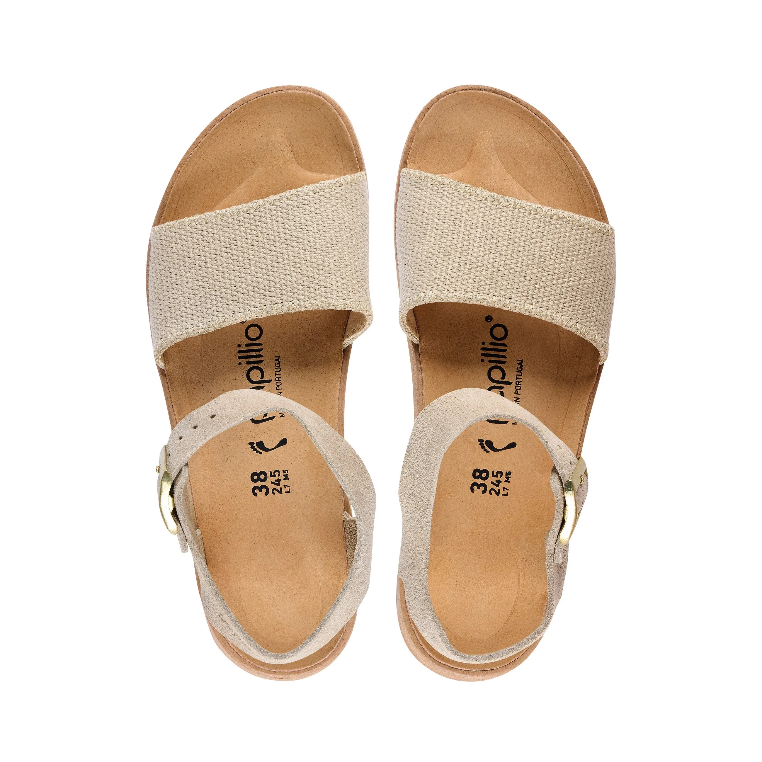 Glenda Sandcastle Canvas/Suede Leather