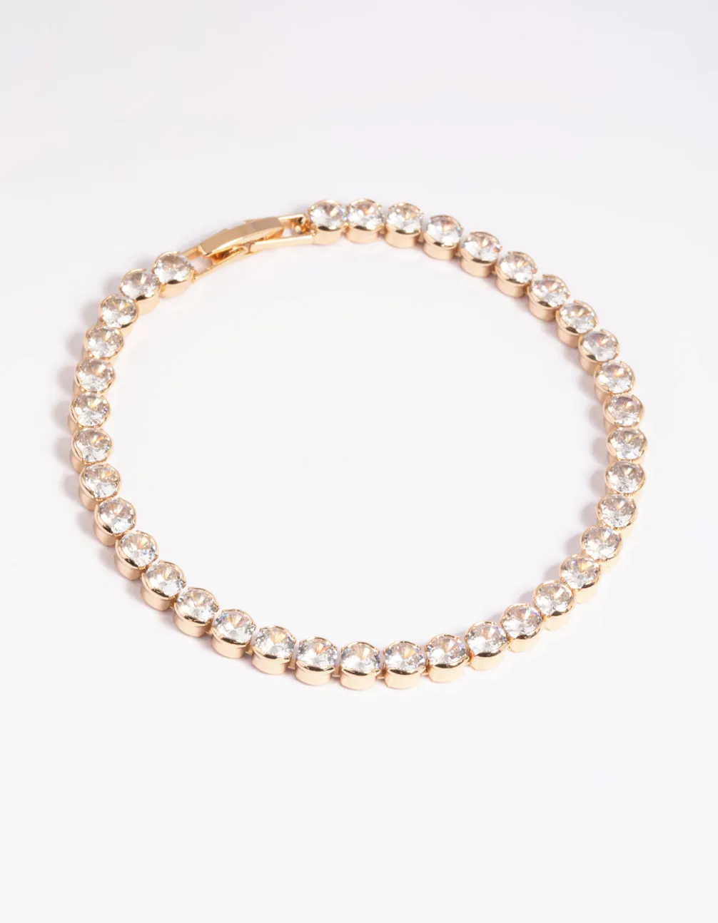 Gold Cubic Zirconia Tennis Bracelet