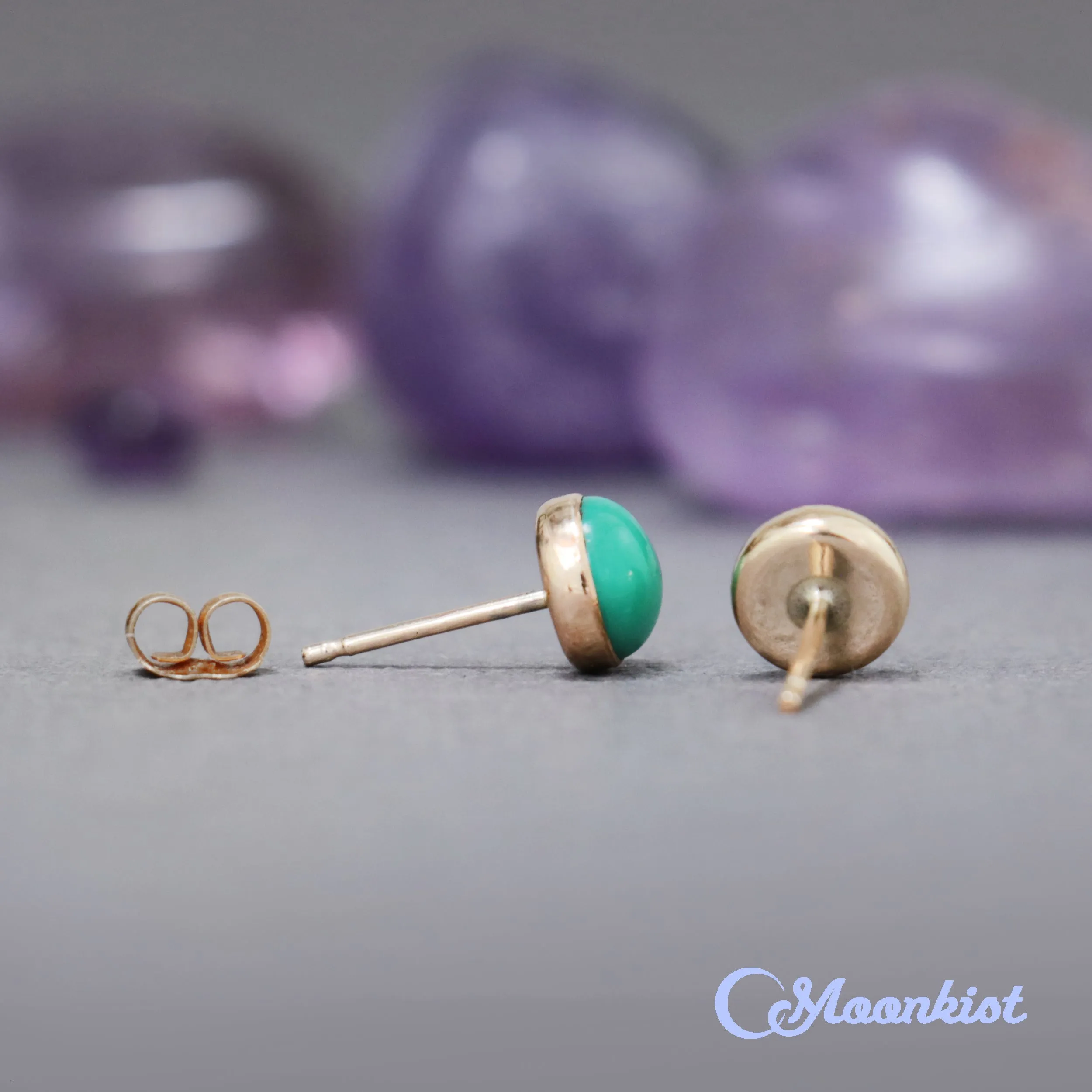 Gold Filled Turquoise Stud Earrings  | Moonkist Designs