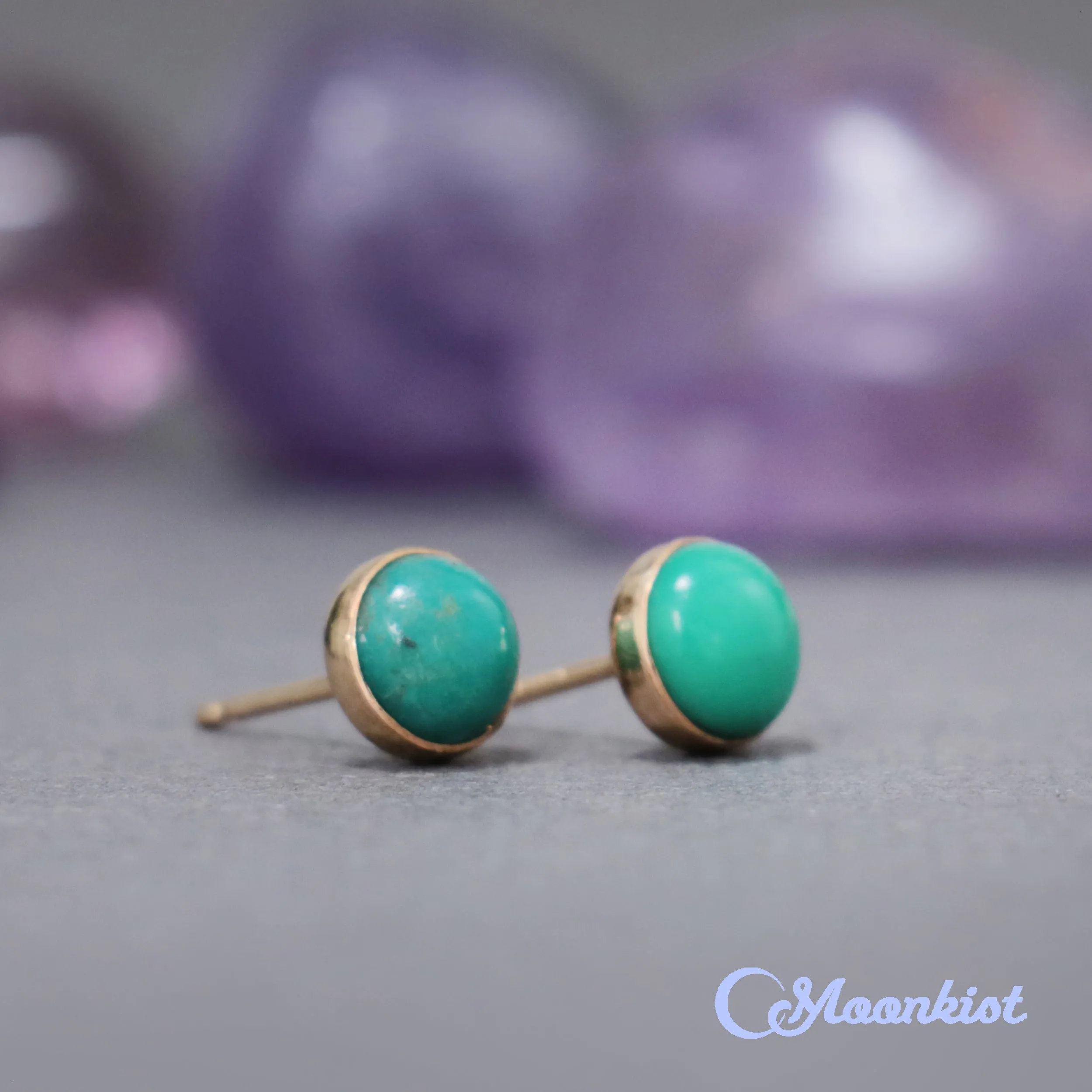 Gold Filled Turquoise Stud Earrings  | Moonkist Designs