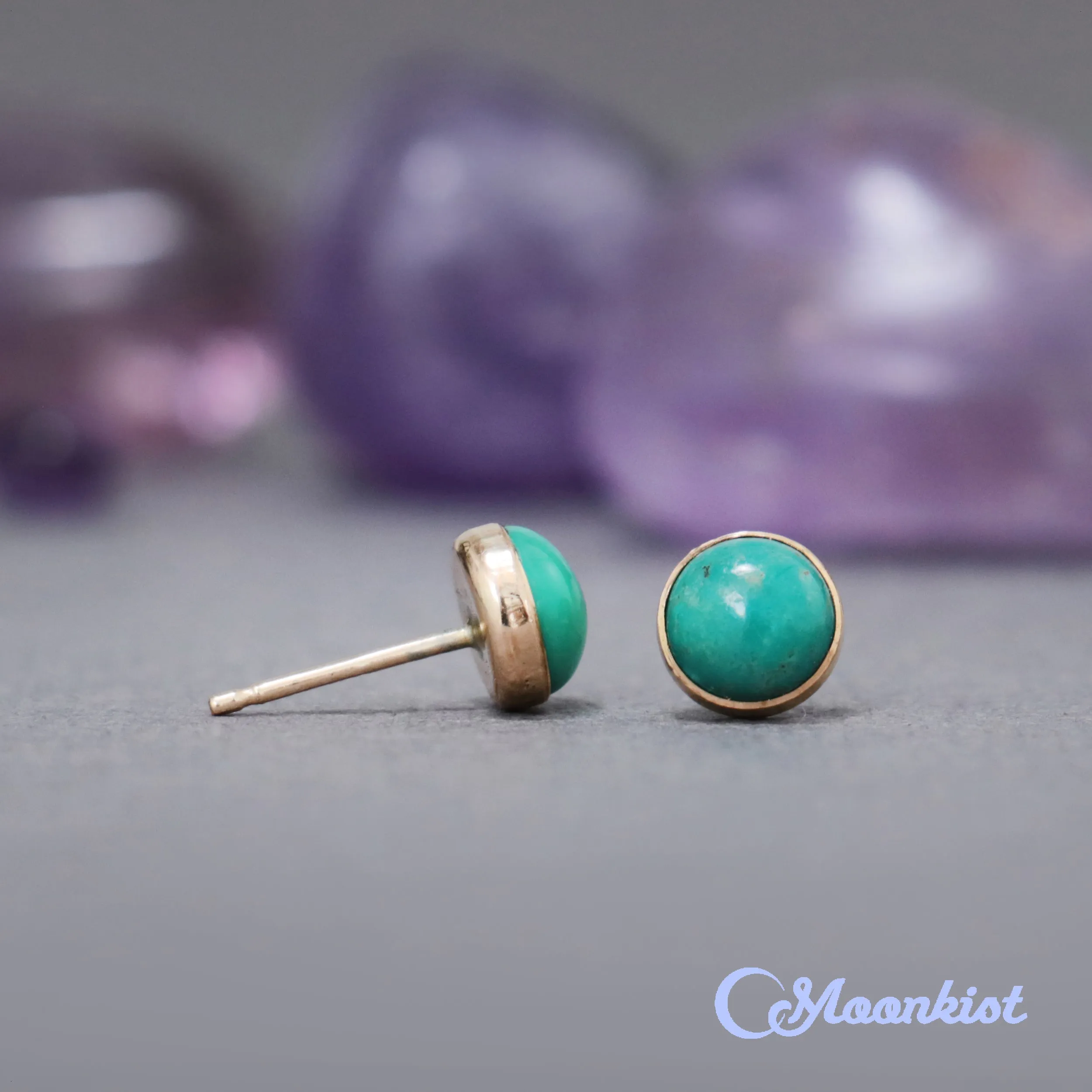 Gold Filled Turquoise Stud Earrings  | Moonkist Designs