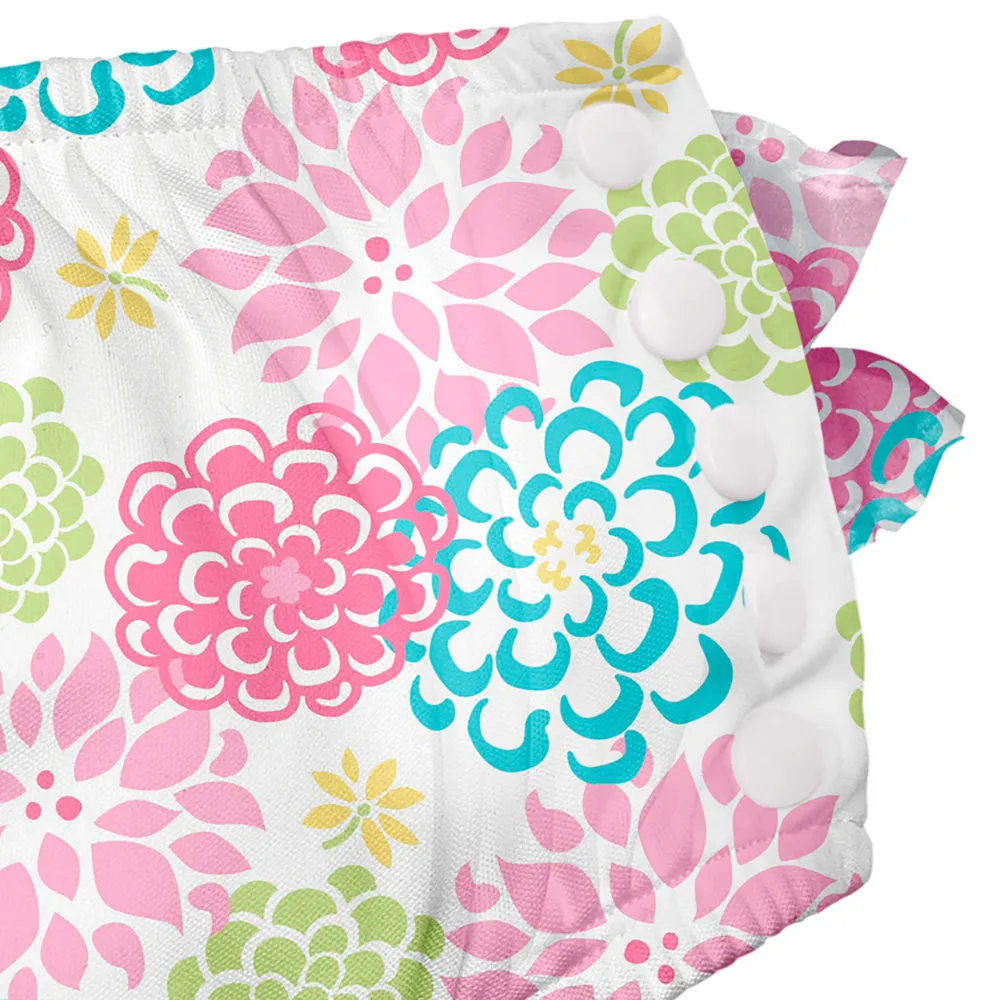 Green Sprouts White Zinnia Snaps Reusable Swim Nappy