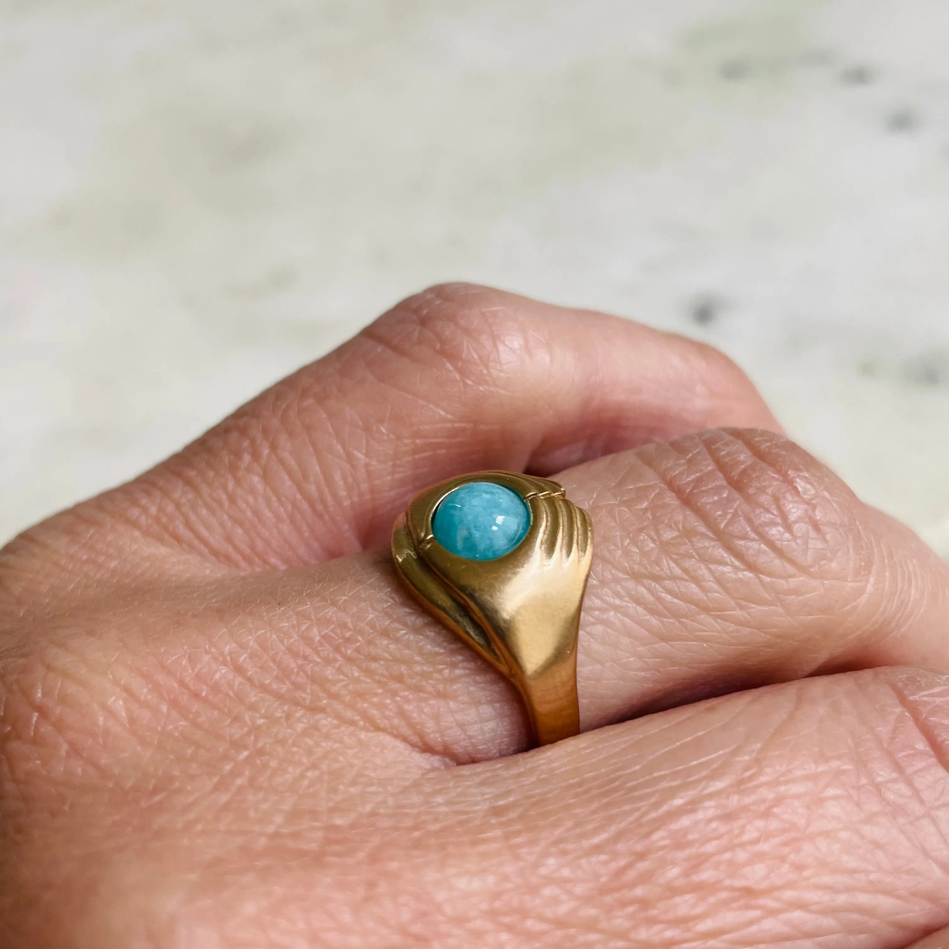 HELD RING — AMAZONITE