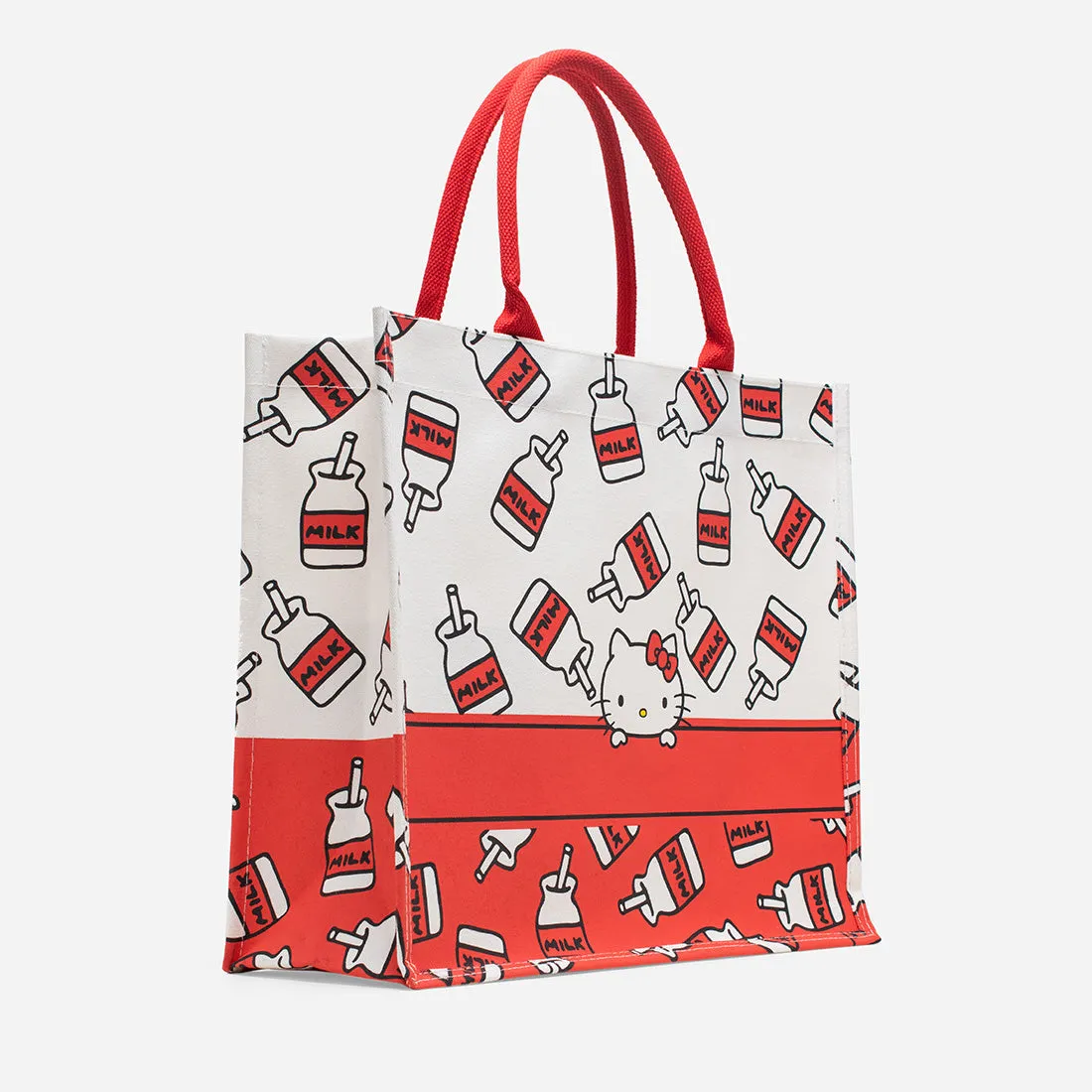 Hello Kitty Milk Bottle Grocery Tote