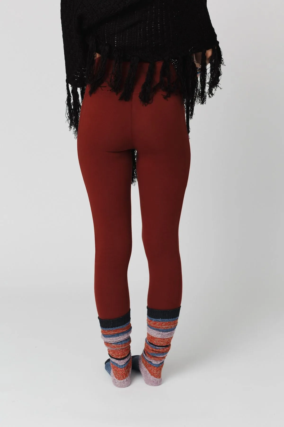 Hot Shot High Rise Leggings - Dark Rust