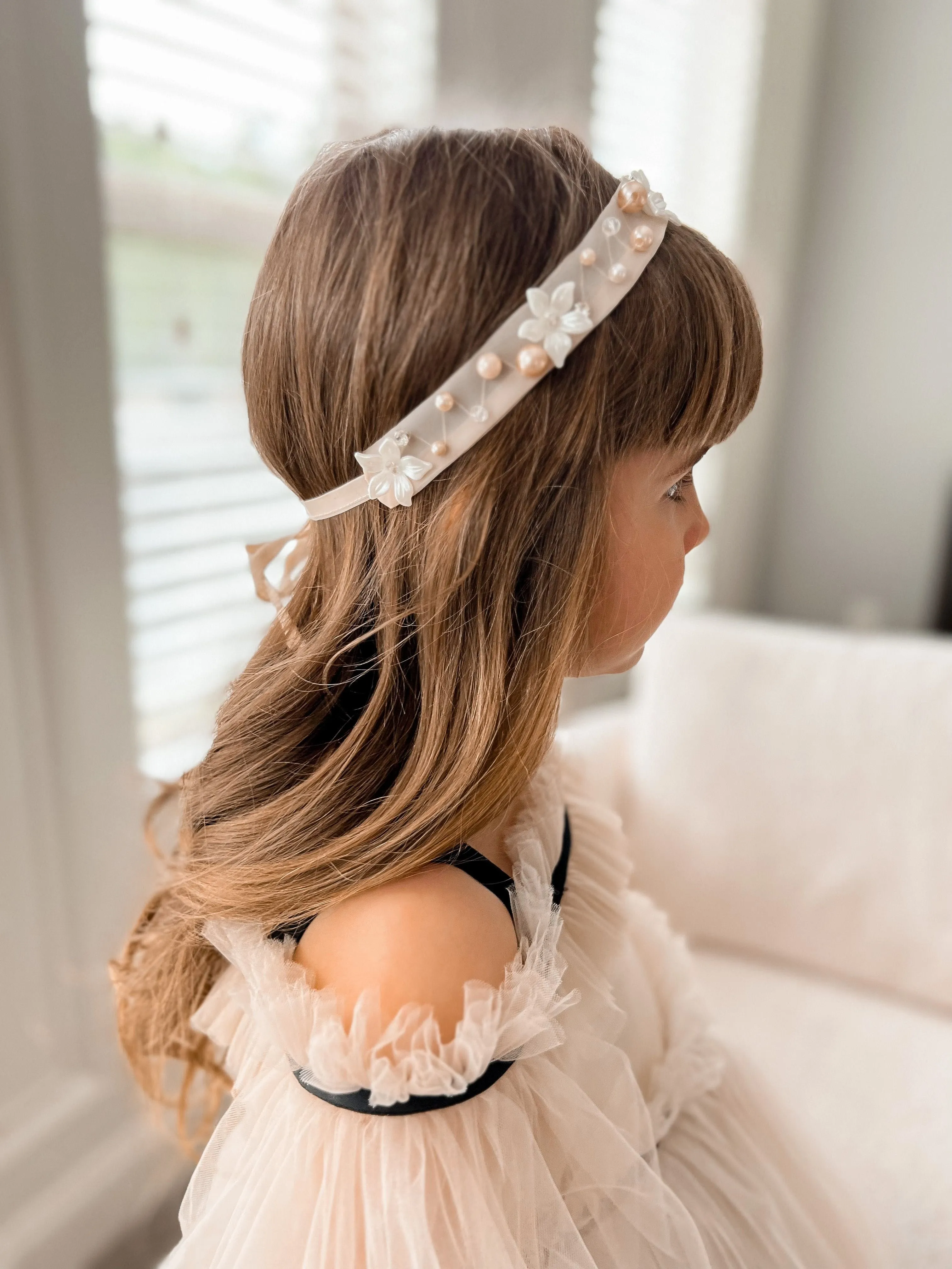 Jackie Peach Hair Sash