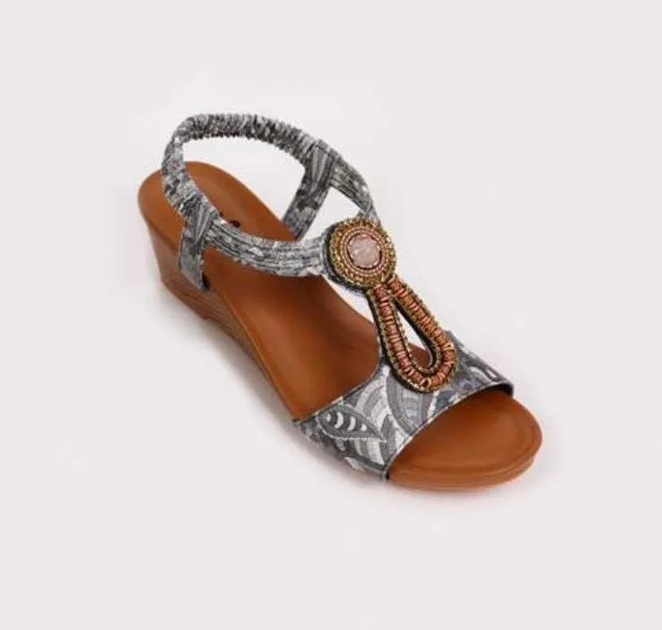 J.J's Jeweled Heel Sandal