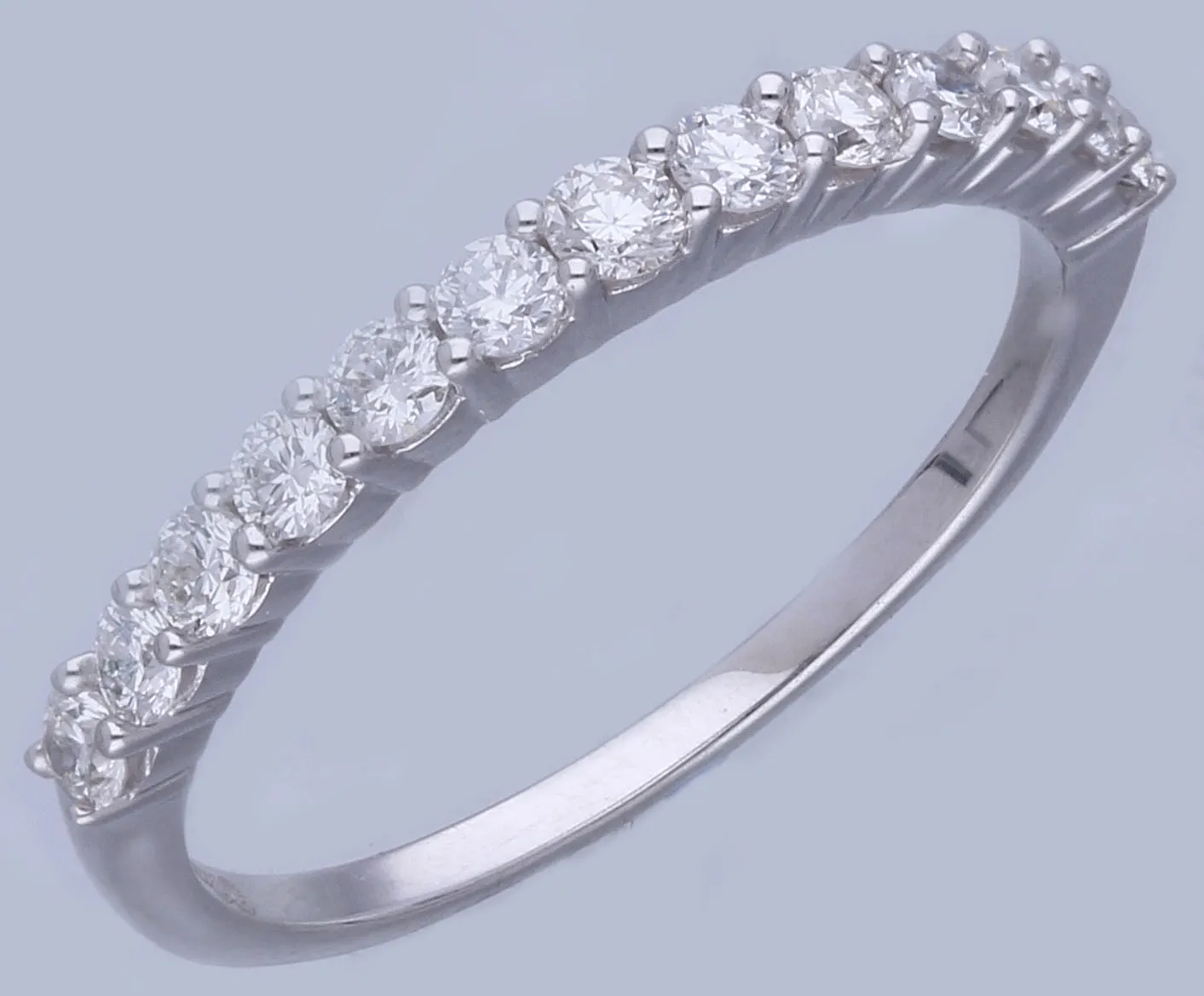 Kallati Legendary Round Halo Diamond Engagement Ring With Matching Band in 14K White Gold