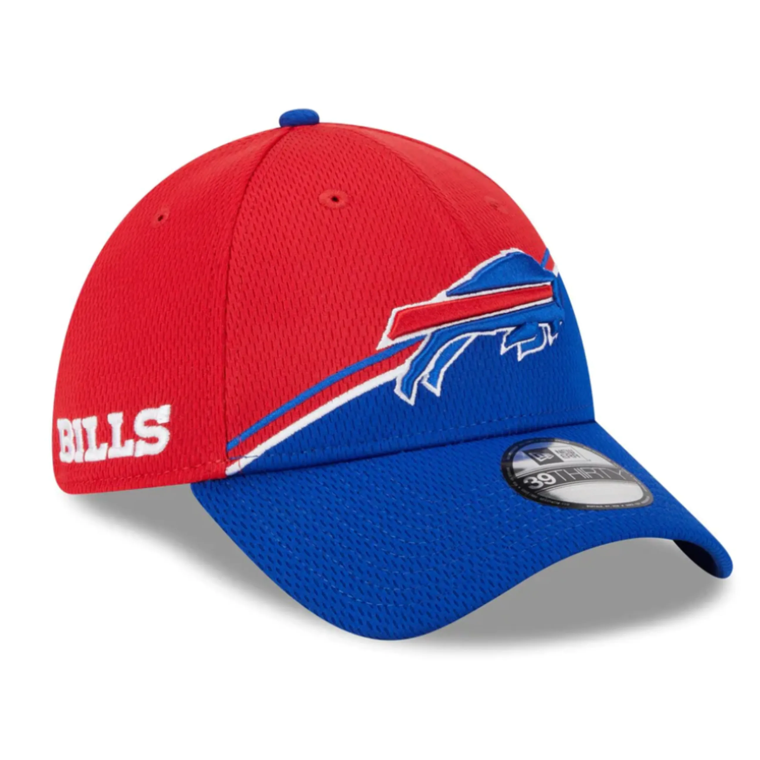 Kids New Era Bills Red/Royal 2023 Sideline 39THIRTY Hat