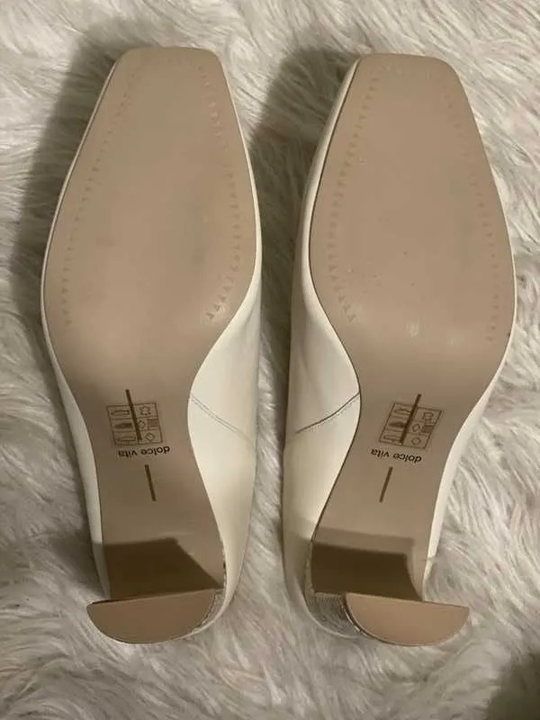 KIRRA MULES IVORY LEATHER - re:vita