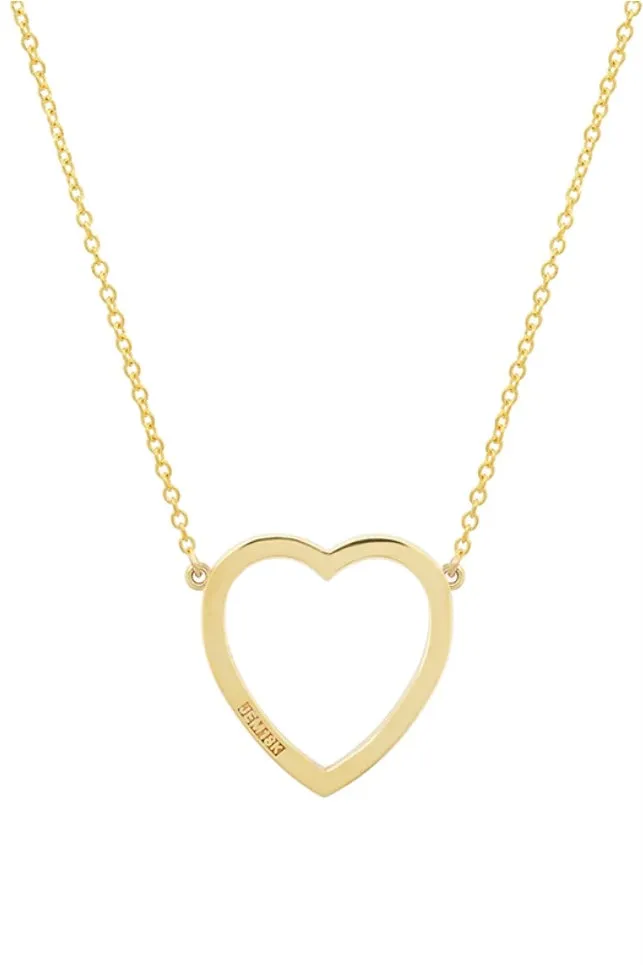 LARGE DIAMOND OPEN HEART NECKLACE