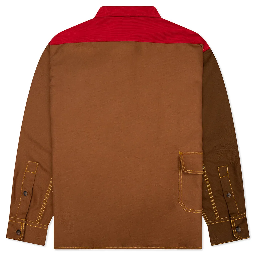 Marni x Carhartt WIP Color-Block L/S Overshirt - Tobacco