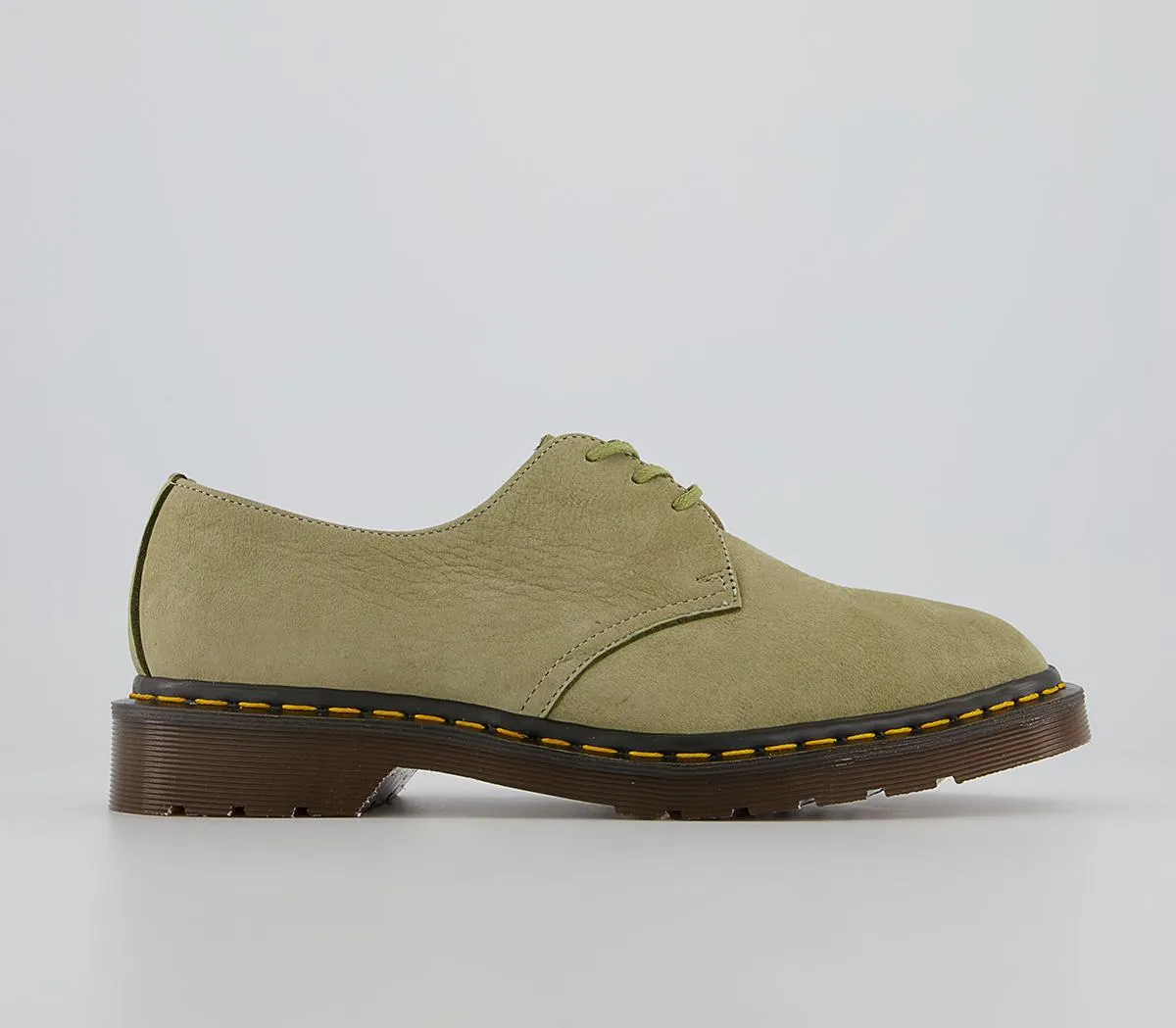 Mens Dr. Martens 1461 3 Eye Shoe Mie Green Nubuck Uk Size 10