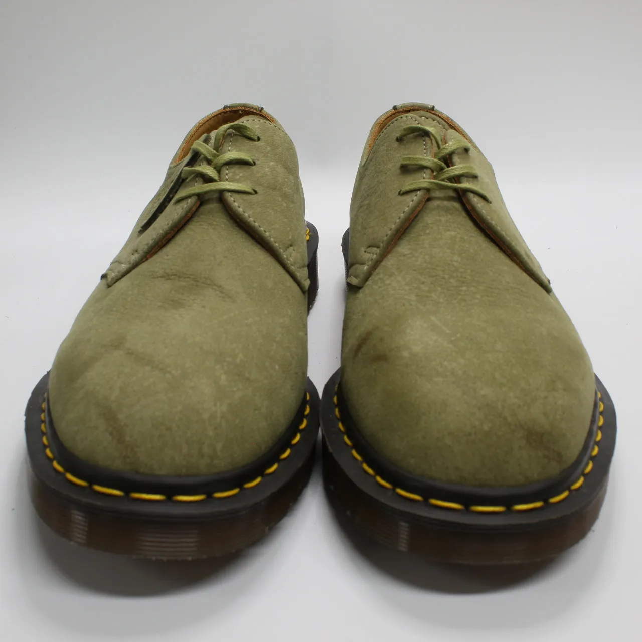 Mens Dr. Martens 1461 3 Eye Shoe Mie Green Nubuck Uk Size 10