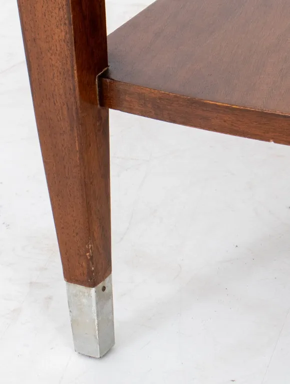 Mid-Century Modern 2 Tiered Wooden Side Table