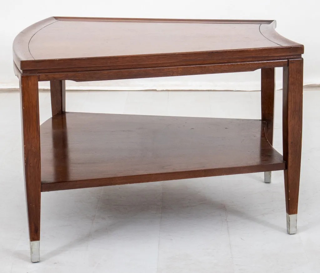 Mid-Century Modern 2 Tiered Wooden Side Table