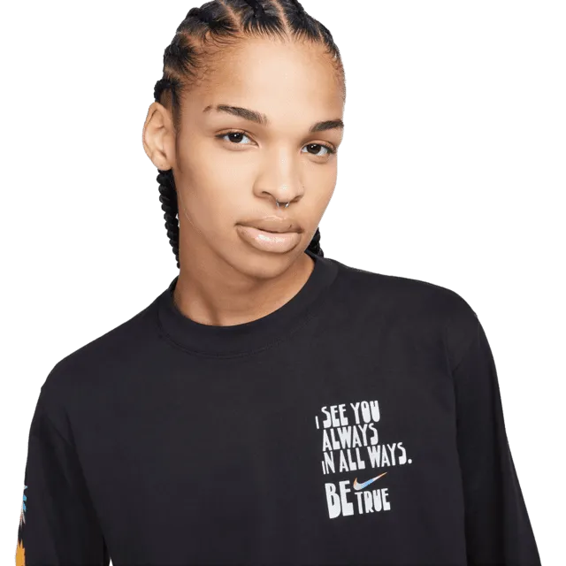 Nike SB Be True Long Sleeve Tee Black Xavier Schipani Women's Sizing