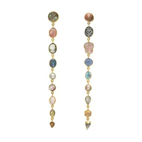 Nine Charm Multi Drop Earrings