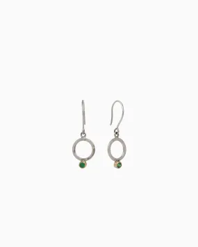 One Love Drop Earrings - Green Zircon