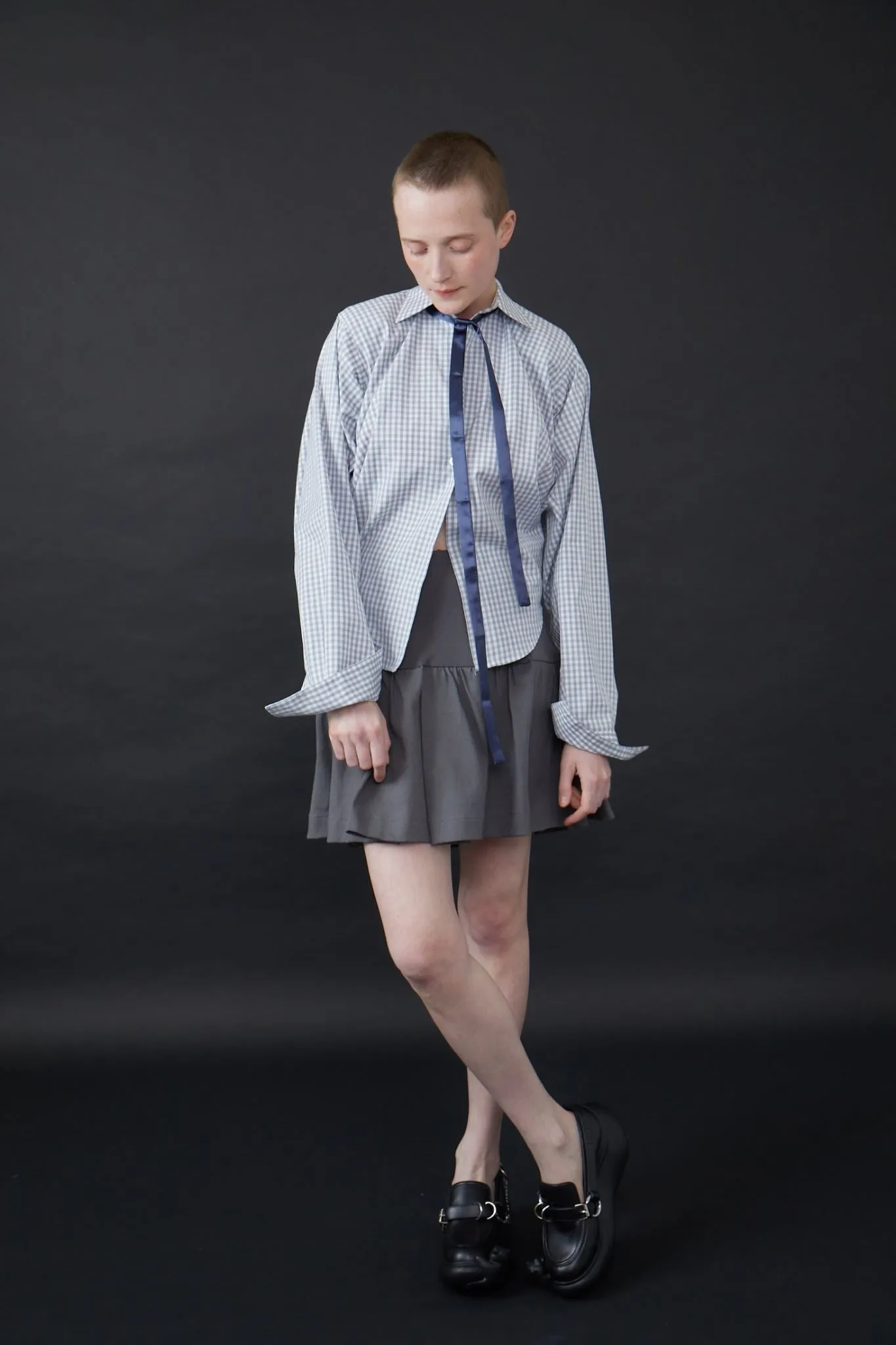 Peaches Mini Skirt / Gray