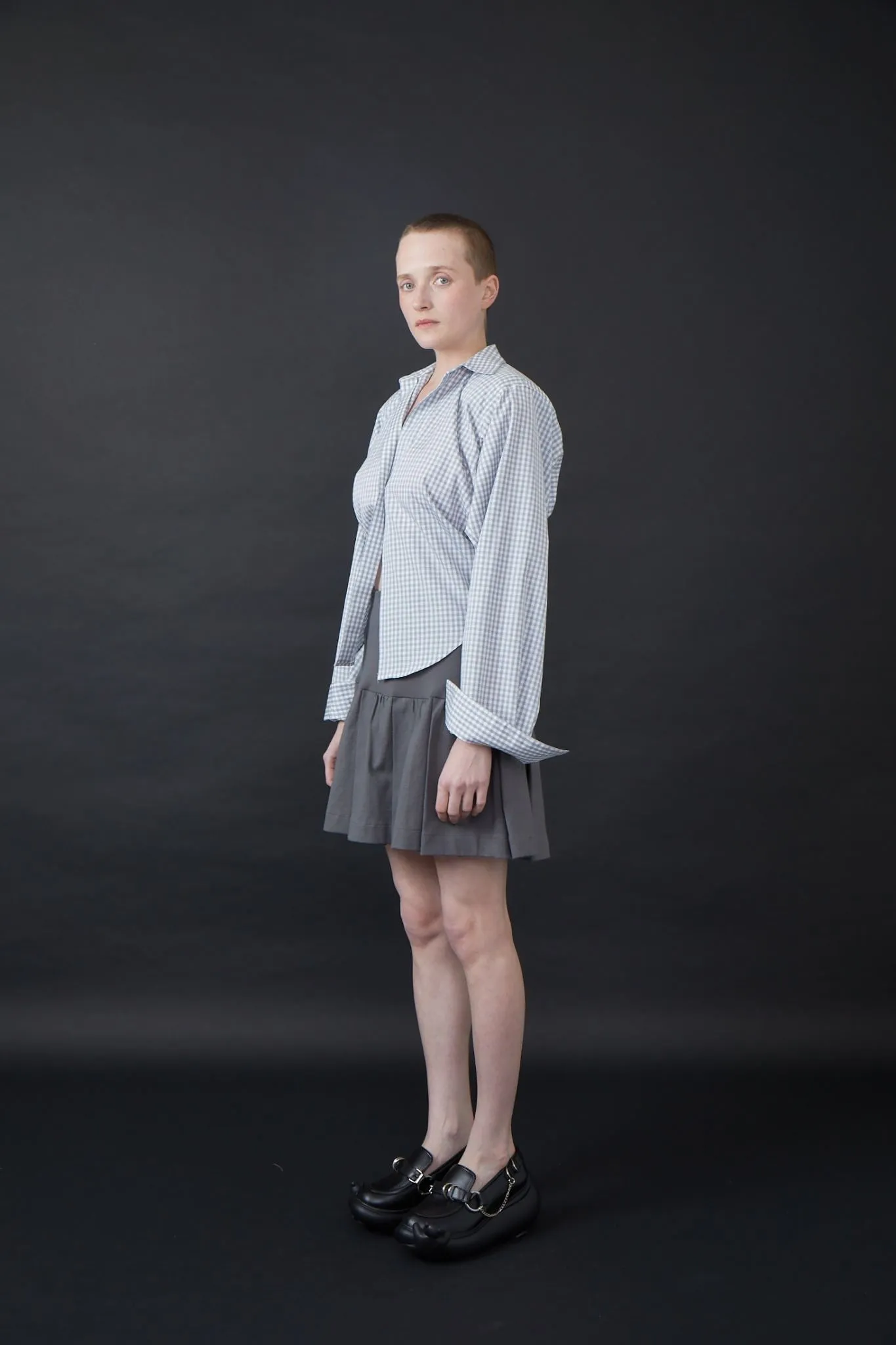 Peaches Mini Skirt / Gray