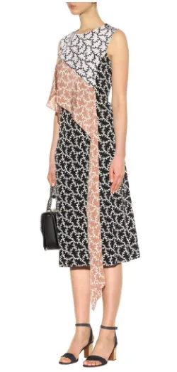 Printed Abstract Silk Dress