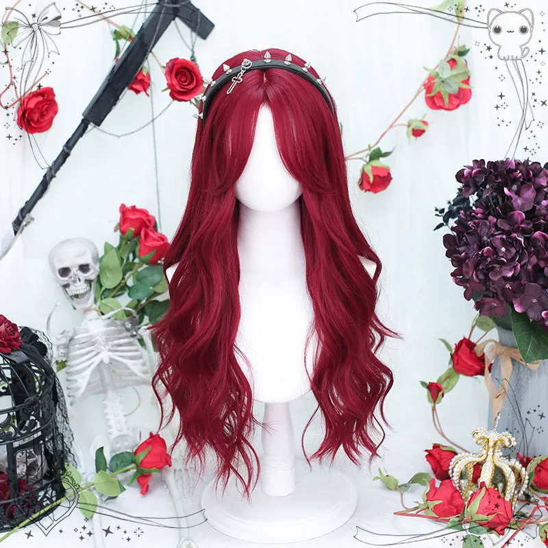 "Bloody Devil" Bordeaux Red Wavy Long Wig