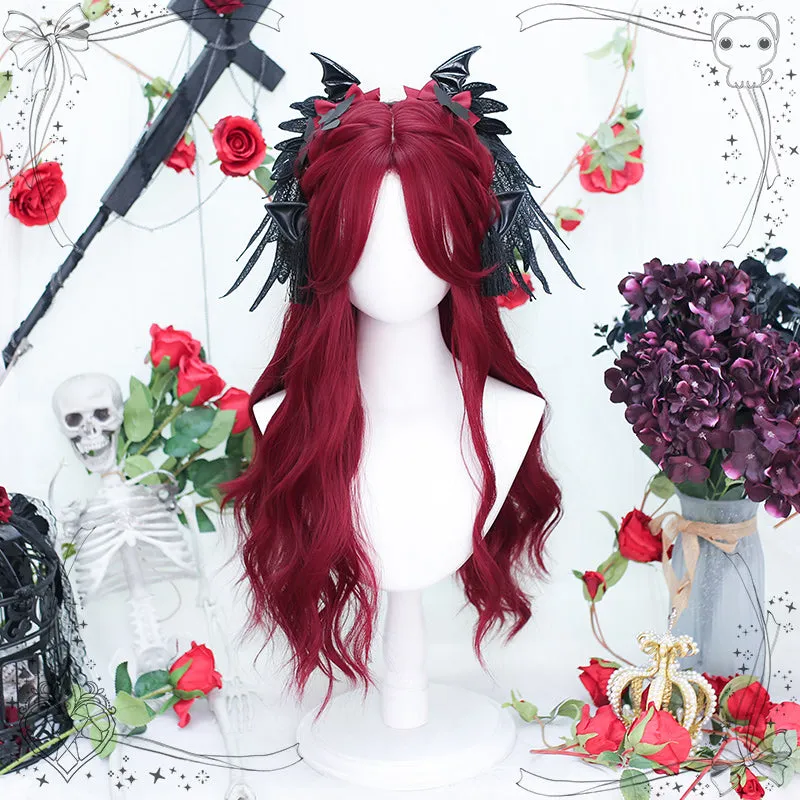 "Bloody Devil" Bordeaux Red Wavy Long Wig