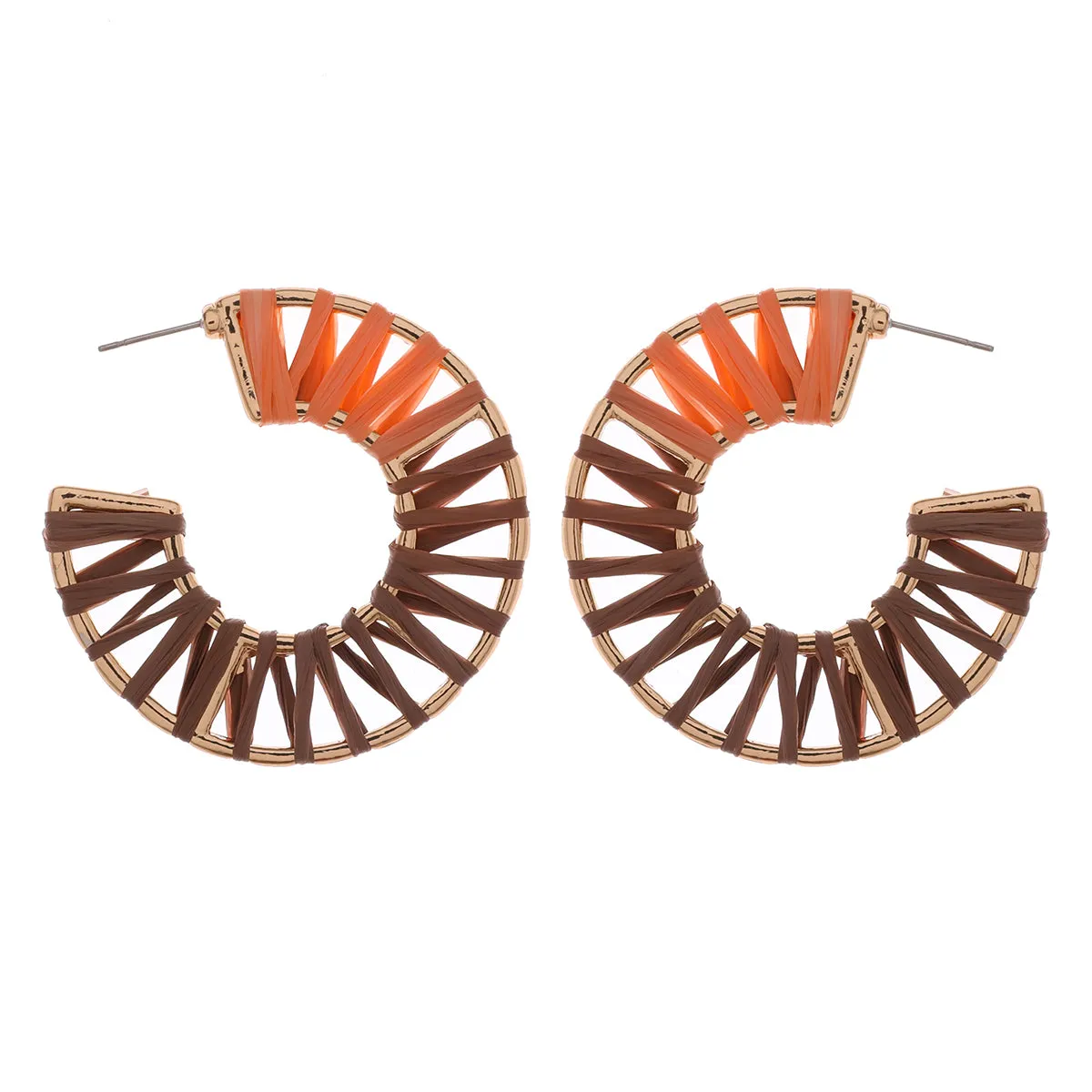 Rashida Raffia Hoop Earring