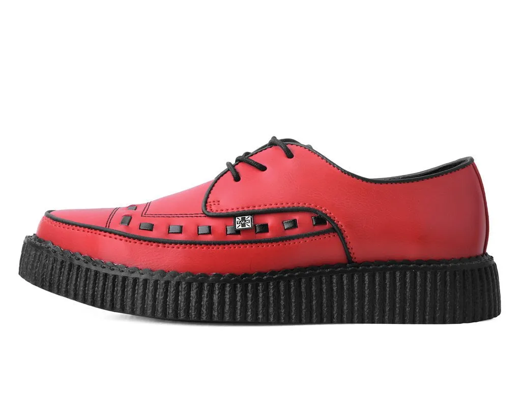 Red TUKskin Lace Up Creeper