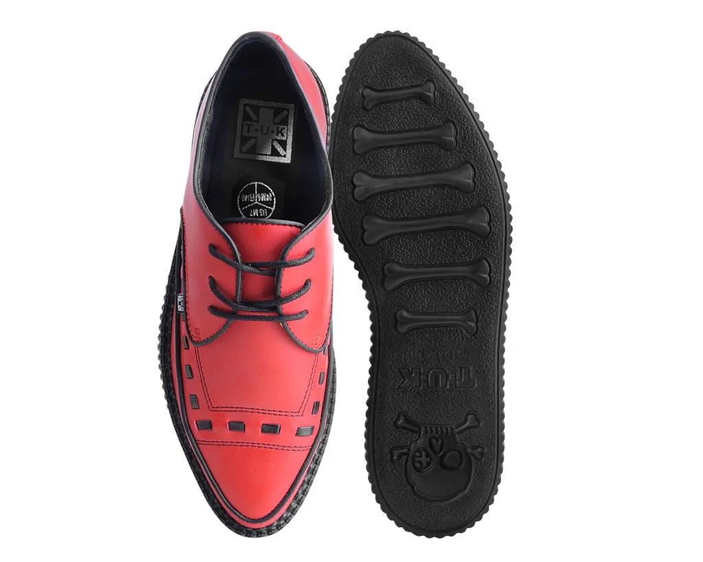 Red TUKskin Lace Up Creeper